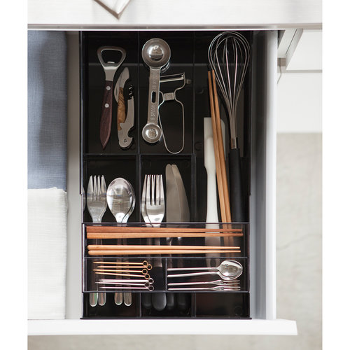 Yamazaki Uitschuifbare bestekbak zwart Yamazaki