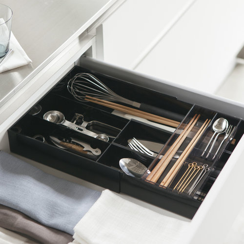 Yamazaki Uitschuifbare bestekbak zwart Yamazaki