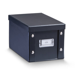 Opbergbox met deksel 16,5x28x15 cm zwart Zeller