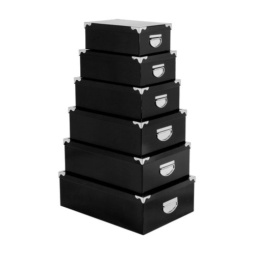 Five® Opbergdozen zwart 6 stuks Five®