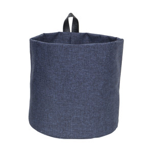 Canvas opbergzak met ophanglus Ø 17 cm blauw Bigso - Soft