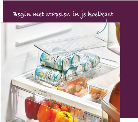 blikjeshouder Indesign stapelen in je koelkast