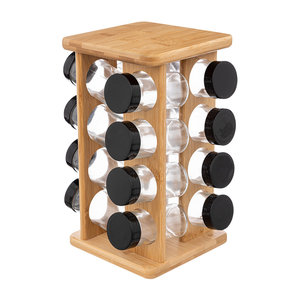 Five® Kruidenrekje met 16 potjes Five® | bamboe met glazen potjes