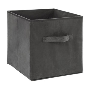 Five® Opvouwbare grijze velvet mand 31 x 31 x 31 cm Five® Opvouwbare grijze velvet mand 31 x 31 x 31 cm Five®