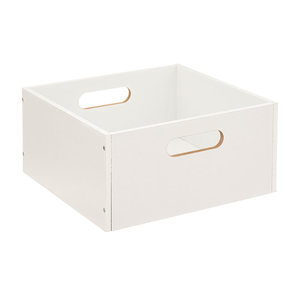 Witte opbergkist31 x 31 x 15 cm hout Five®