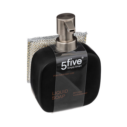 Five® Zeepdispenser van gres met sponshouder Five®