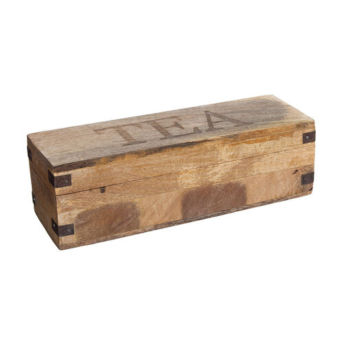 Atmosphera Mango houten theedoos 4 vaks Atmosphera