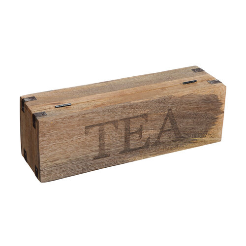 Atmosphera Mango houten theedoos 4 vaks Atmosphera