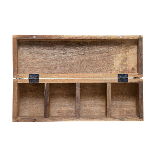 Atmosphera Mango houten theedoos 4 vaks Atmosphera