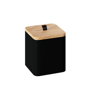 Zwarte wattenschijfjeshouder houtlook Five®