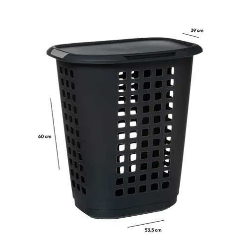 Five® Kunststof wasmand donkergrijs 63 liter Five®