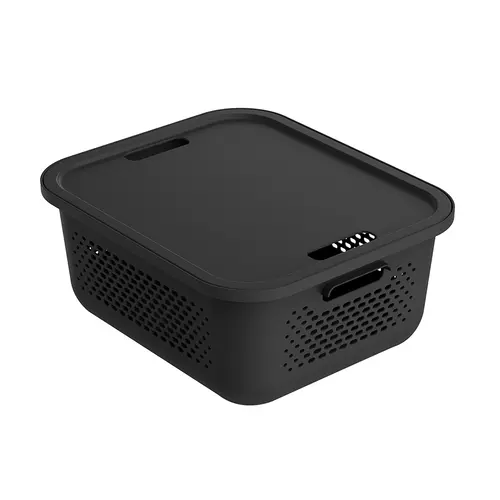 Ezystorage Zwarte kunststof mand Ezystorage