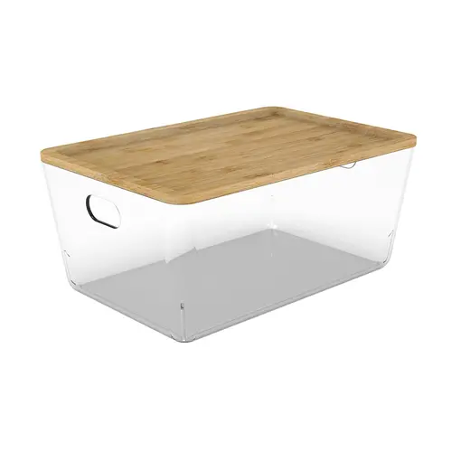 Ezystorage Transparant bakje bamboe deksel 4 liter Ezystorage