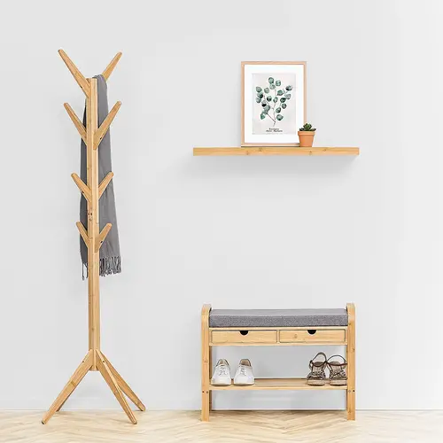 Five® Bamboe schoenenbank met kussen Five® Five® Bamboe schoenenbank met kussen Five®