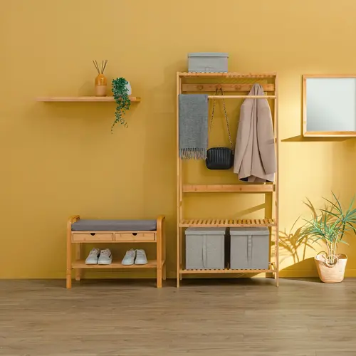 Five® Bamboe schoenenbank met kussen Five® Five® Bamboe schoenenbank met kussen Five®