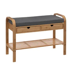 Five® Bamboe schoenenbank met kussen Five® Bamboe schoenenbank met kussen Five®