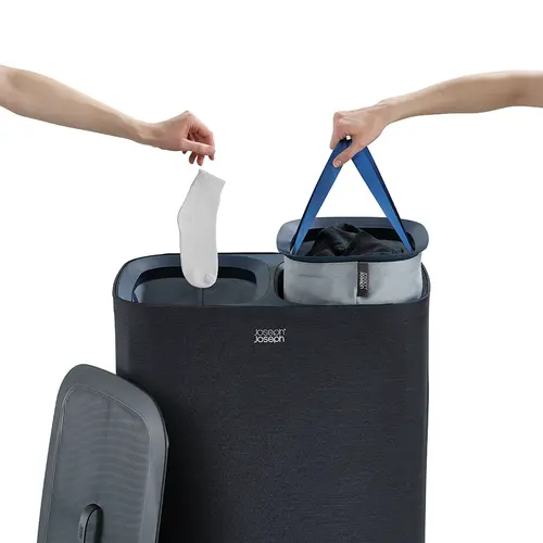 Joseph Joseph Zwarte wasmand 2x 45 liter Joseph Joseph