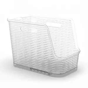 Kunststof transparante stapelbare mand 14 liter Ezystorage