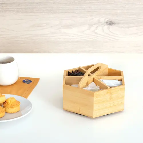 Five® Draaiplateau theezakjeshouder bamboe Five®