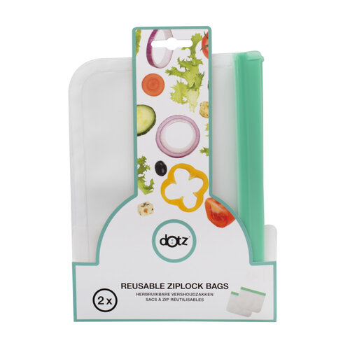 Dotz Vershoudzakje met zipsluiting 1.3 liter 2 stuks Dotz