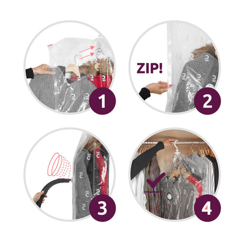 Compactor Kledingzak vacuüm 2x medium + large Compactor