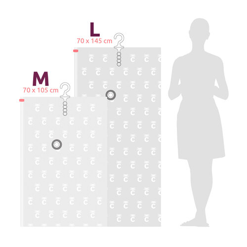 Compactor Kledingzak vacuüm 2x medium + large Compactor