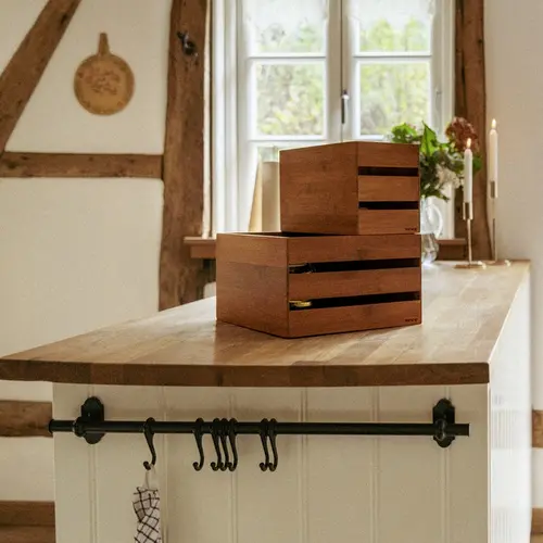 Wenko Stapelbaar bamboe kistje medium Wenko