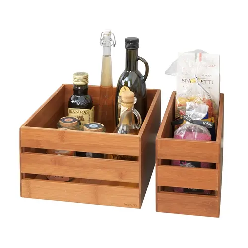 Wenko Stapelbaar bamboe kistje medium Wenko