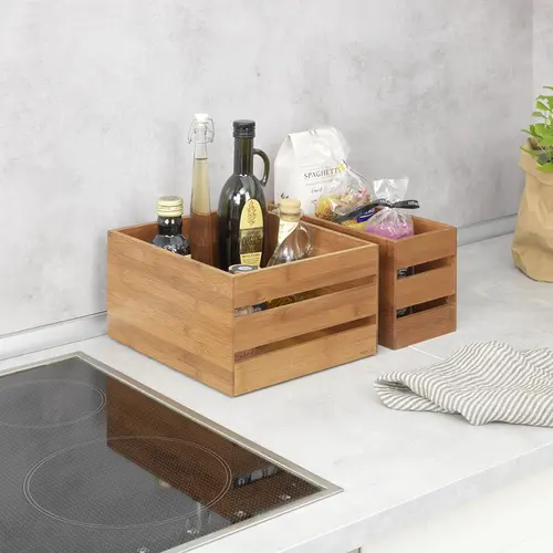 Wenko Stapelbaar bamboe kistje medium Wenko