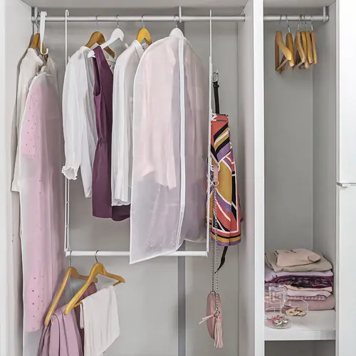 Compactor Kledinghoes 'milky' transparant wit large Compactor