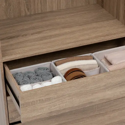 Five® Lademandje kledingkast organizer 2-vaks Five® - Dressy+