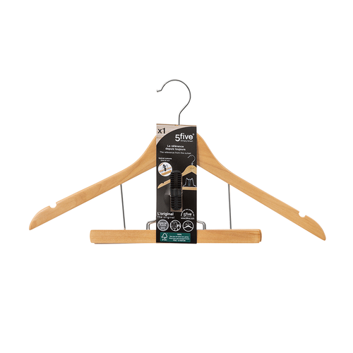Five® Houten kledinghanger met broekhanger Five®