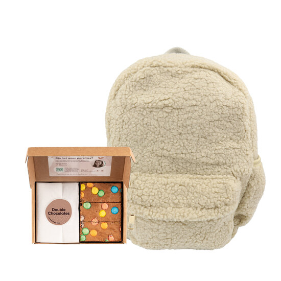 Voordeelcadeau: Teddy Rugzak Beige & Brownies