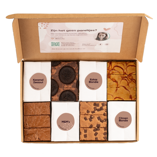 Alle favoriete smaken in één box | Brownies | 24 stuks
