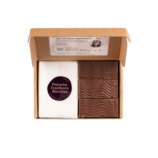 Premium: Pistache Framboos Blondies