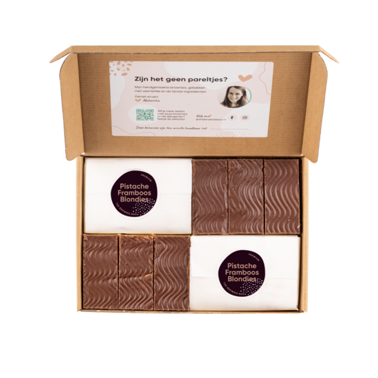 Premium: Pistache Framboos Blondies