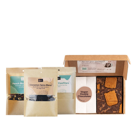 Voordeelcadeau: Cosy High tea box & Brownies | Vegan | Vegan Brownies | Verse Thee