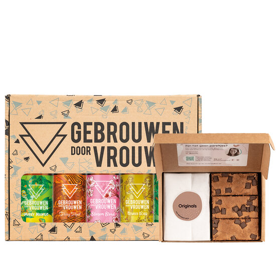 Voordeelcadeau: Gebrouwen door Vrouwen bierpakket & Brownies