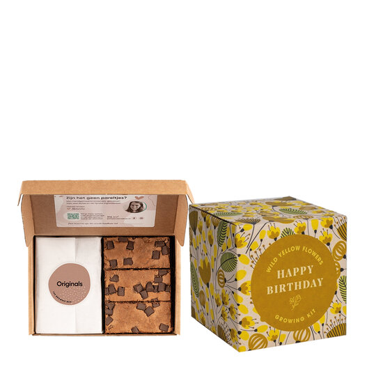 Voordeelcadeau: 'Happy Birthday' growing kit  & Brownies