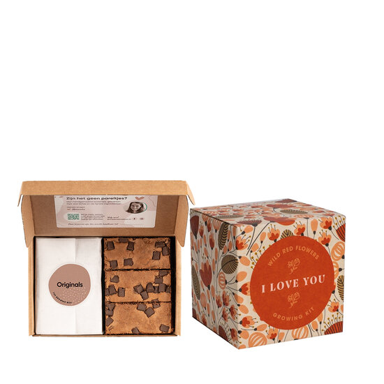 Voordeelcadeau: 'I Love You' growing kit  & Brownies