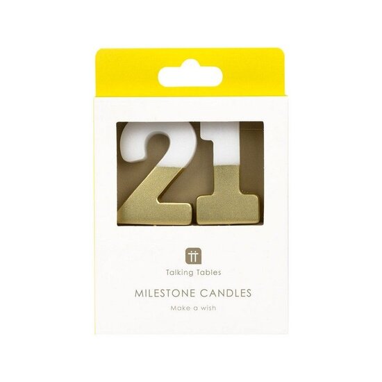 Hoera, jij bent 21 jaar! | Brownies | Verjaardagskaarsjes 21