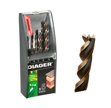 Diager Diager 5-delige Houtboorset Pro 4WOOD in kunststof doos inhoud: Ø3-4-5-6-8