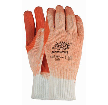 Handschoen Prevent R-903 rode palm met latex coating maat 9/L