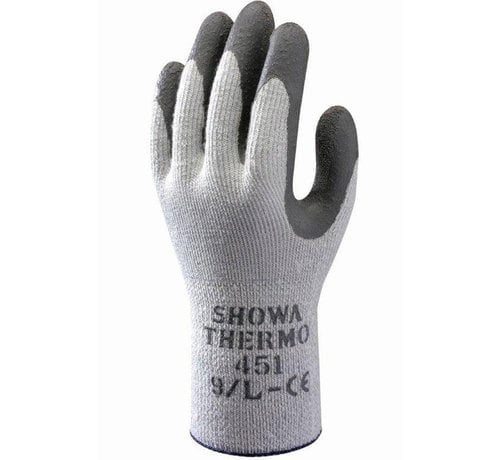 Showa Handschoen Showa 451 Thermo grijs met donker grijs geruwde latex coating palm maat 9 / L