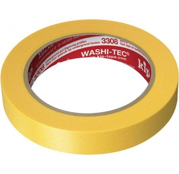 Kip Kip 3308 Fineline Tape Washi-Tec 24mm rol 50m Geel