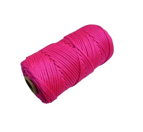 Metselkoord gevlochten Ø1,5mm PA fluor Rose klos 50m