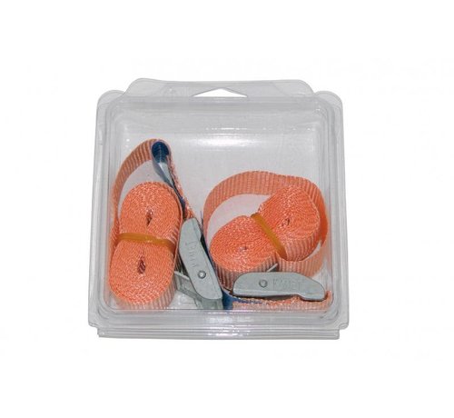 Sjorband 25mm 1-delig met klemgesp LC300 2,5 mtr. per 2 stuks