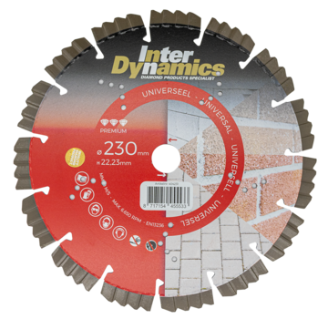 InterDynamics® InterDynamics® Universeel Premium diamantzaagblad 230mm, asgat 22.23mm