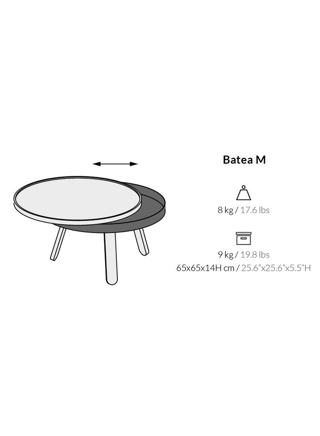 Design-Beistelltisch "BATEA M" von Woodendot