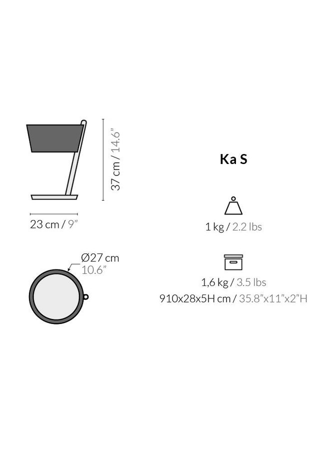Design-Tischleuchte "KA S" von Woodendot